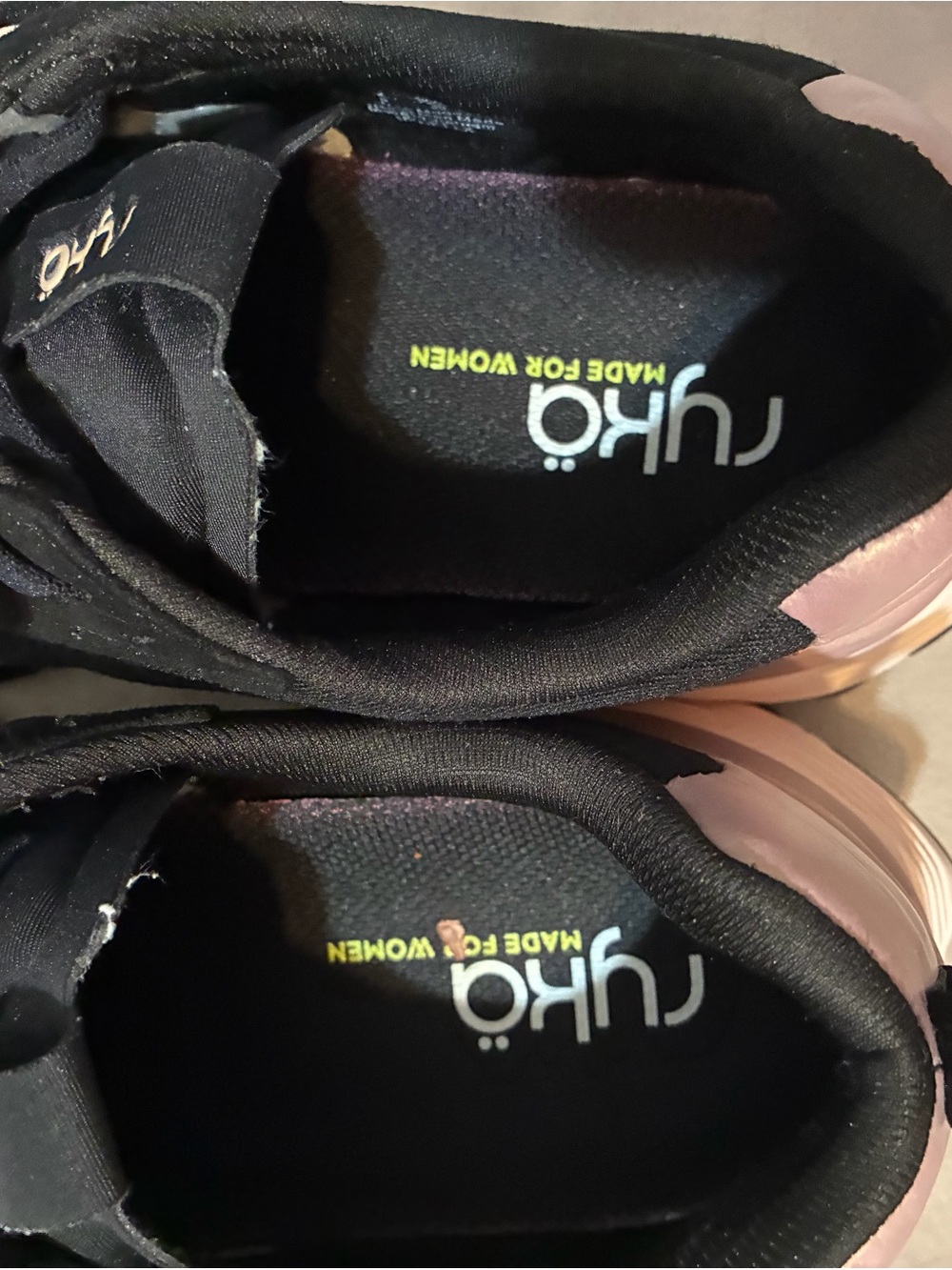 Ryka Black Athletic Sneakers with Light Pink Accents, size 8.5 - Picture 7 of 7